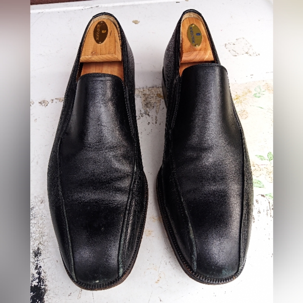 Magnanni mens 12 black leather shoe